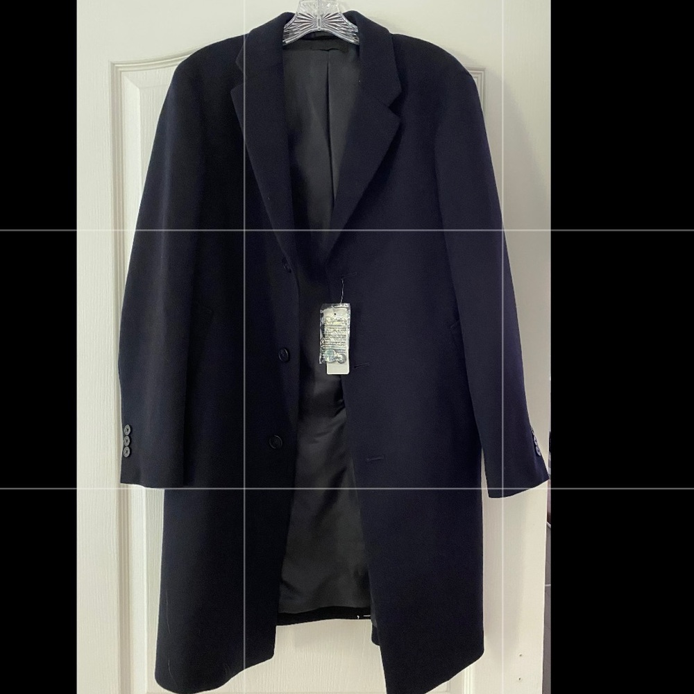 NEW Cashmere Chesterfield Coat Black